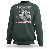 Funny Autistic Princess Sweatshirt Autism Awareness Raccoon