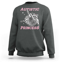 Funny Autistic Princess Sweatshirt Autism Awareness Raccoon