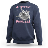 Funny Autistic Princess Sweatshirt Autism Awareness Raccoon