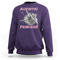Funny Autistic Princess Sweatshirt Autism Awareness Raccoon