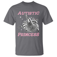Funny Autistic Princess T Shirt Autism Awareness Raccoon