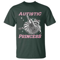 Funny Autistic Princess T Shirt Autism Awareness Raccoon