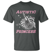 Funny Autistic Princess T Shirt Autism Awareness Raccoon