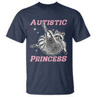 Funny Autistic Princess T Shirt Autism Awareness Raccoon