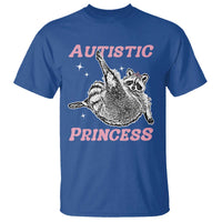 Funny Autistic Princess T Shirt Autism Awareness Raccoon