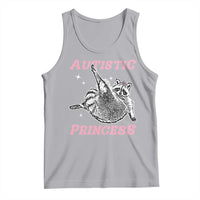 Funny Autistic Princess Tank Top Autism Awareness Raccoon