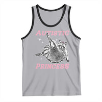 Funny Autistic Princess Tank Top Autism Awareness Raccoon
