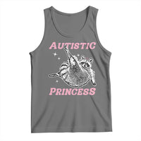 Funny Autistic Princess Tank Top Autism Awareness Raccoon