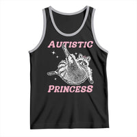 Funny Autistic Princess Tank Top Autism Awareness Raccoon