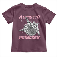 Funny Autistic Princess Toddler T Shirt Autism Awareness Raccoon