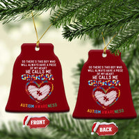 Autism Awareness Grandpa Ceramic Ornament So There's This Boy Who Will Always Have A Piece Of My Heart He Calls Me Grandpa
