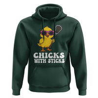 Funny Lax Girl Hoodie Chicks With Sticks Lacrosse Shooter