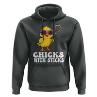 Funny Lax Girl Hoodie Chicks With Sticks Lacrosse Shooter