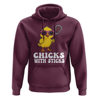 Funny Lax Girl Hoodie Chicks With Sticks Lacrosse Shooter