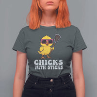 Funny Lax Girl T Shirt For Women Chicks With Sticks Lacrosse Shooter