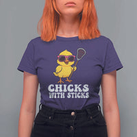 Funny Lax Girl T Shirt For Women Chicks With Sticks Lacrosse Shooter