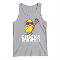 Funny Lax Girl Tank Top Chicks With Sticks Lacrosse Shooter