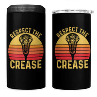 Funny Lacrosse Lax Goalie Goalkeeper 4 in 1 Can Cooler Tumbler Respect The Crease