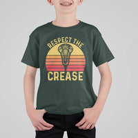 Funny Lacrosse Lax Goalie Goalkeeper T Shirt For Kid Respect The Crease