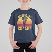 Funny Lacrosse Lax Goalie Goalkeeper T Shirt For Kid Respect The Crease