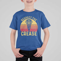 Funny Lacrosse Lax Goalie Goalkeeper T Shirt For Kid Respect The Crease