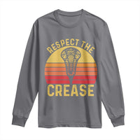 Funny Lacrosse Lax Goalie Goalkeeper Long Sleeve Shirt Respect The Crease