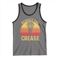 Funny Lacrosse Lax Goalie Goalkeeper Tank Top Respect The Crease