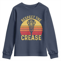 Funny Lacrosse Lax Goalie Goalkeeper Youth Sweatshirt Respect The Crease