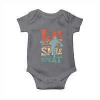 Funny Lax Score Smile Repeat Baby Onesie Lax Lacrosse Lover