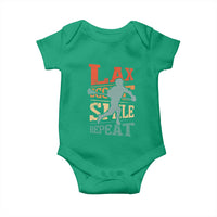 Funny Lax Score Smile Repeat Baby Onesie Lax Lacrosse Lover