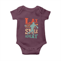 Funny Lax Score Smile Repeat Baby Onesie Lax Lacrosse Lover
