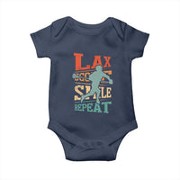 Funny Lax Score Smile Repeat Baby Onesie Lax Lacrosse Lover