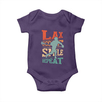 Funny Lax Score Smile Repeat Baby Onesie Lax Lacrosse Lover