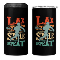 Funny Lax Score Smile Repeat 4 in 1 Can Cooler Tumbler Lax Lacrosse Lover