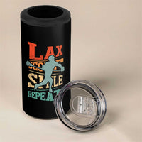 Funny Lax Score Smile Repeat 4 in 1 Can Cooler Tumbler Lax Lacrosse Lover