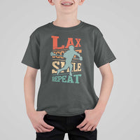 Funny Lax Score Smile Repeat T Shirt For Kid Lax Lacrosse Lover