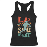 Funny Lax Score Smile Repeat Racerback Tank Top Lax Lacrosse Lover