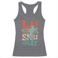 Funny Lax Score Smile Repeat Racerback Tank Top Lax Lacrosse Lover