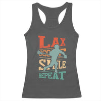 Funny Lax Score Smile Repeat Racerback Tank Top Lax Lacrosse Lover