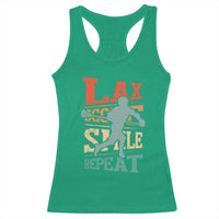 Funny Lax Score Smile Repeat Racerback Tank Top Lax Lacrosse Lover