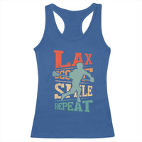 Funny Lax Score Smile Repeat Racerback Tank Top Lax Lacrosse Lover