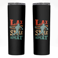 Funny Lax Score Smile Repeat Skinny Tumbler Lax Lacrosse Lover