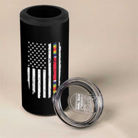 WW2 World War II Vintage American Flag 4 in 1 Can Cooler Tumbler - Wonder Print Shop