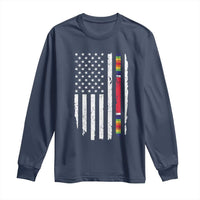 WW2 World War II Vintage American Flag Long Sleeve Shirt - Wonder Print Shop