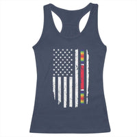 WW2 World War II Vintage American Flag Racerback Tank Top - Wonder Print Shop