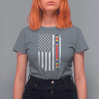 WW2 World War II Vintage American Flag T Shirt For Women - Wonder Print Shop