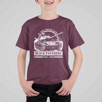 Black Panthers 761st Tank Battalion T Shirt For Kid WW2 Heroes Black History Month