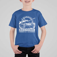 Black Panthers 761st Tank Battalion T Shirt For Kid WW2 Heroes Black History Month