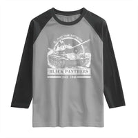 Black Panthers 761st Tank Battalion Raglan Shirt WW2 Heroes Black History Month