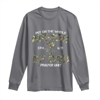 Put On The Whole Armor Of God Prayer Unit Long Sleeve Shirt Ephesians 6:11 Christian Army - Wonder Print Shop